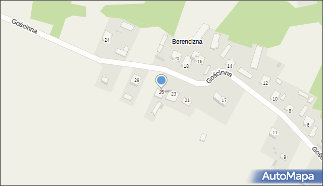 Pomiechówek, Gościnna, 25, mapa Pomiechówek