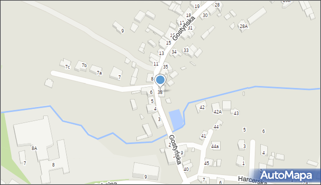 Poniec, Gostyńska, 38, mapa Poniec