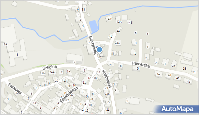 Poniec, Gostyńska, 40, mapa Poniec