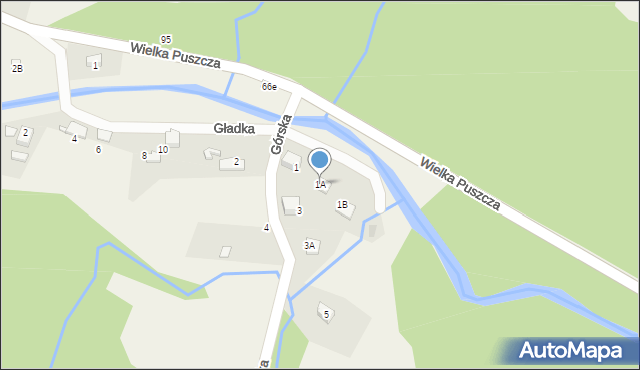 Porąbka, Górska, 1A, mapa Porąbka