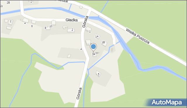 Porąbka, Górska, 3A, mapa Porąbka