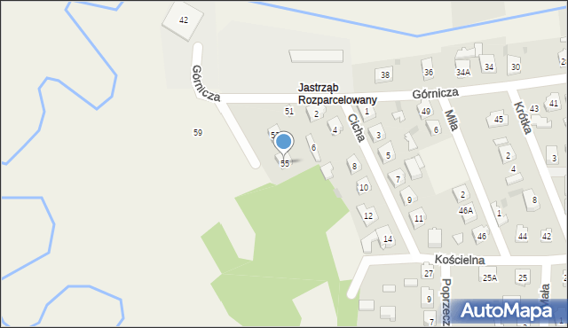 Poraj, Górnicza, 55, mapa Poraj