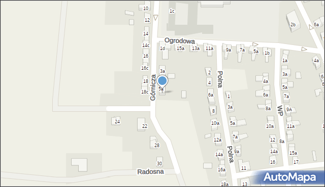 Porajów, Górnicza, 5b, mapa Porajów