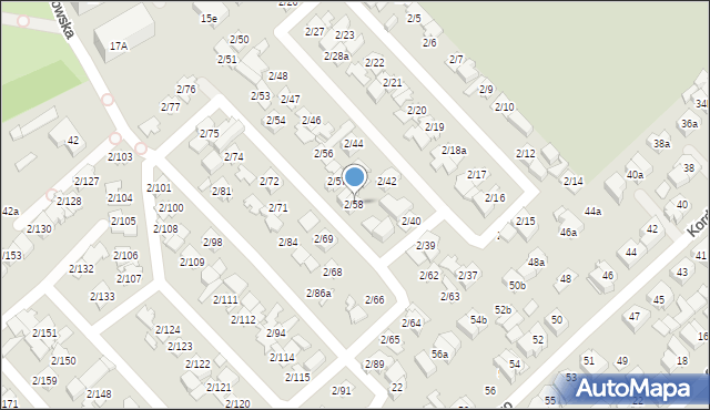 Poznań, Górnicza, 2/58, mapa Poznania