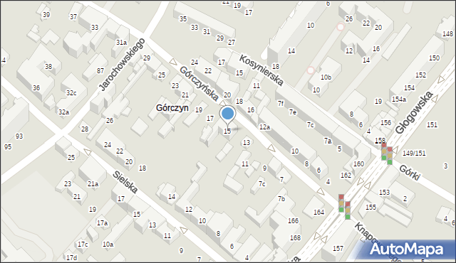 Poznań, Górczyńska, 15, mapa Poznania