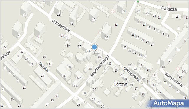 Poznań, Górczyńska, 31b, mapa Poznania