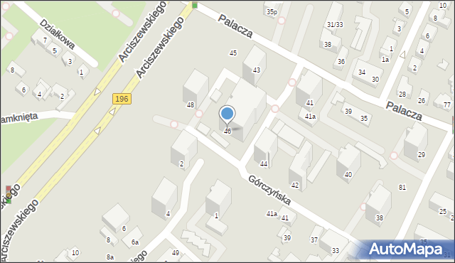 Poznań, Górczyńska, 46, mapa Poznania