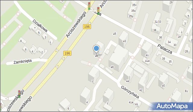 Poznań, Górczyńska, 48, mapa Poznania