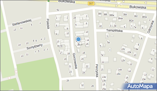 Poznań, Gorzowska, 15, mapa Poznania