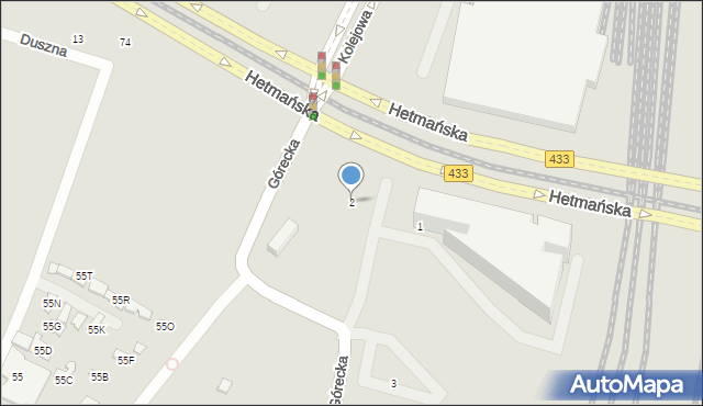 Poznań, Górecka, 2, mapa Poznania