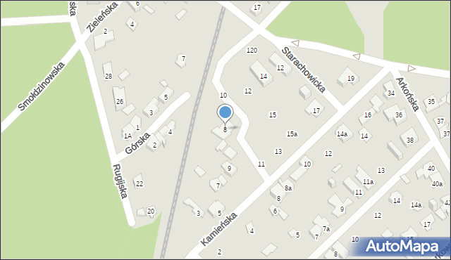 Poznań, Górska, 8, mapa Poznania