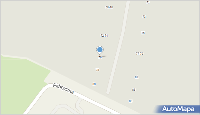 Poznań, Gospodarska, 76, mapa Poznania