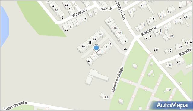 Poznań, Gosienieckiego Wiktora, 15, mapa Poznania