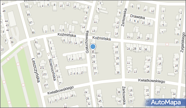 Poznań, Gołuchowska, 23, mapa Poznania