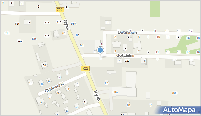 Prażmów, Gościniec, 2, mapa Prażmów