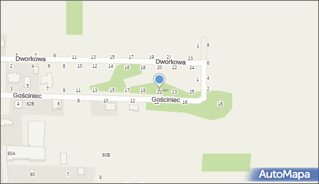 Prażmów, Gościniec, 21, mapa Prażmów