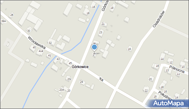 Prusice, Górkowicka, 27, mapa Prusice