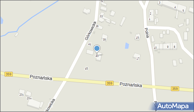 Prusice, Górkowicka, 43, mapa Prusice