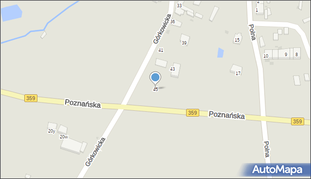 Prusice, Górkowicka, 45, mapa Prusice