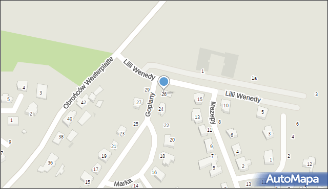 Pruszcz Gdański, Goplany, 26, mapa Pruszcz Gdański