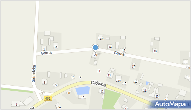 Pruszków, Górna, 29, mapa Pruszków