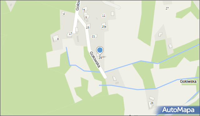 Przybędza, Gołowska, 29, mapa Przybędza