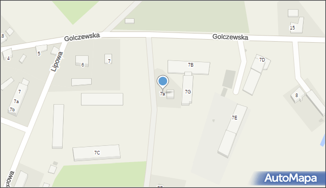 Przybiernów, Golczewska, 7a, mapa Przybiernów