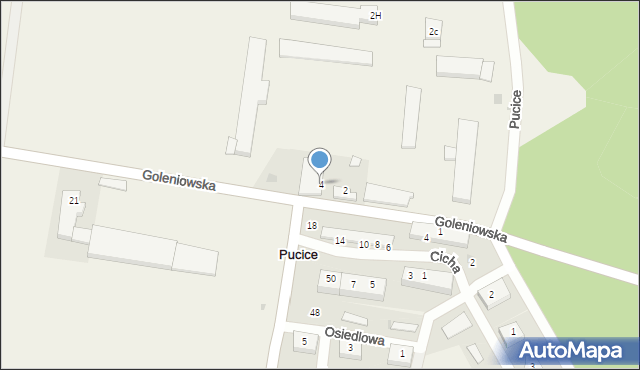 Pucice, Goleniowska, 4, mapa Pucice