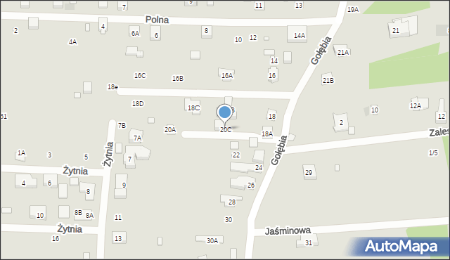 Puszczykowo, Gołębia, 20C, mapa Puszczykowo