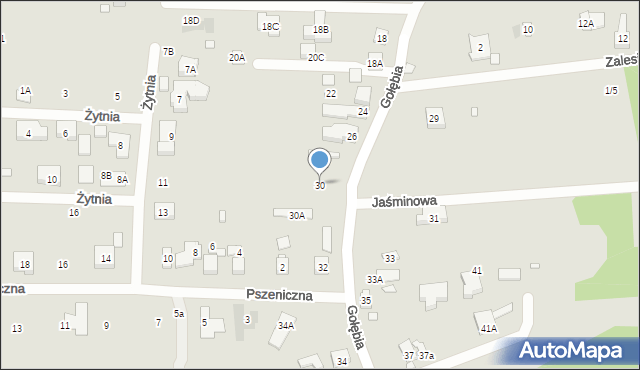 Puszczykowo, Gołębia, 30, mapa Puszczykowo