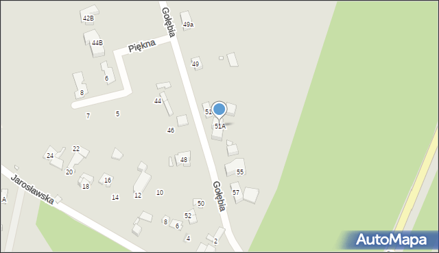 Puszczykowo, Gołębia, 51A, mapa Puszczykowo