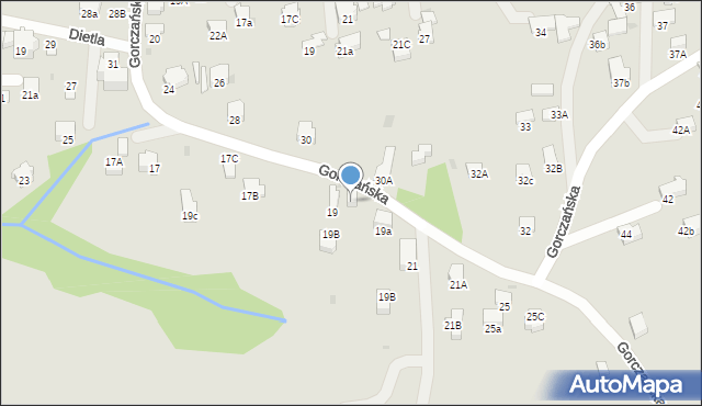 Rabka-Zdrój, Gorczańska, 19E, mapa Rabka-Zdrój