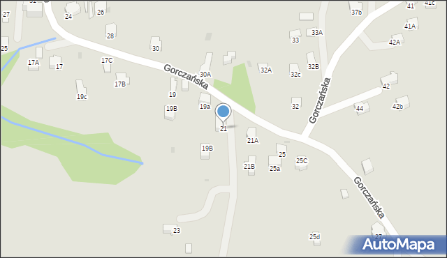 Rabka-Zdrój, Gorczańska, 21, mapa Rabka-Zdrój