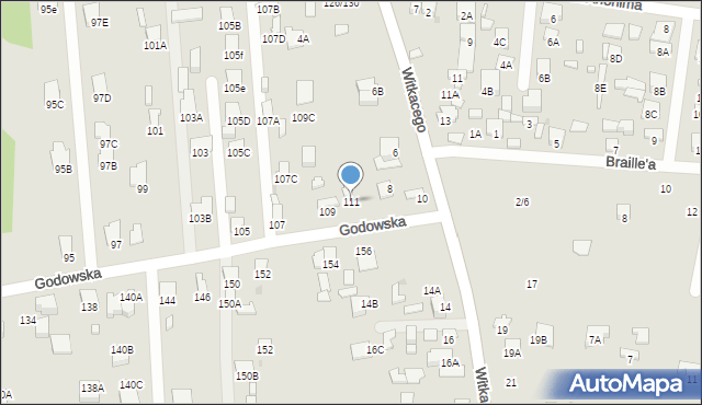 Radom, Godowska, 111, mapa Radomia