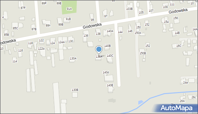 Radom, Godowska, 138A, mapa Radomia