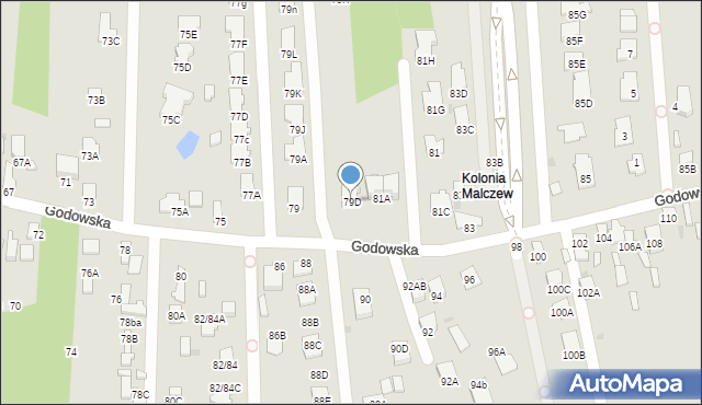 Radom, Godowska, 79D, mapa Radomia