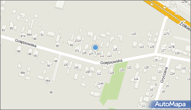 Radom, Gołębiowska, 109, mapa Radomia