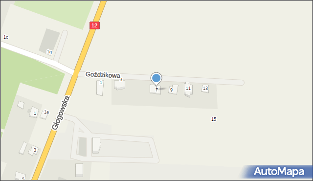 Radwanice, Goździkowa, 7, mapa Radwanice