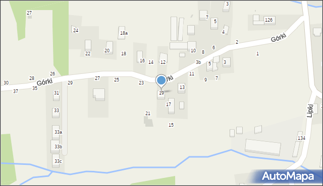 Radziszów, Górki, 19, mapa Radziszów