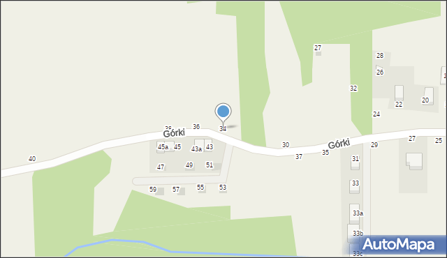 Radziszów, Górki, 34, mapa Radziszów