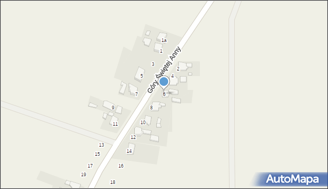 Raszowa, Góry Świętej Anny, 6, mapa Raszowa