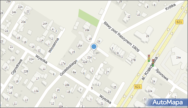 Raszyn, Godebskiego Cypriana, 22f, mapa Raszyn