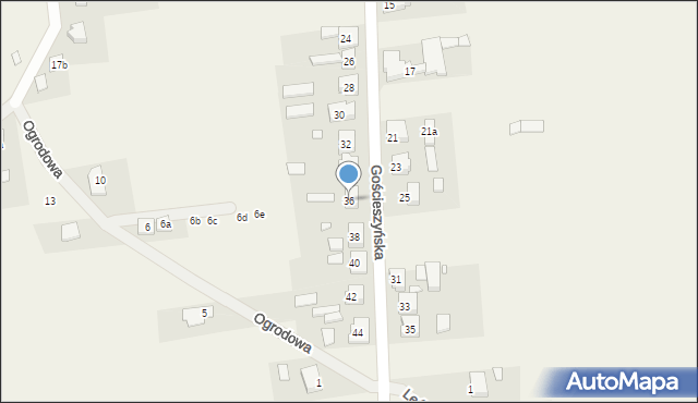 Rostarzewo, Gościeszyńska, 36, mapa Rostarzewo