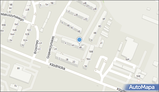 Ruda Śląska, Gojawiczyńskiej Poli, 4D, mapa Rudy Śląskiej