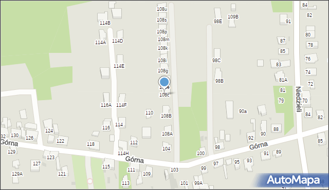 Ruda Śląska, Górna, 108c, mapa Rudy Śląskiej