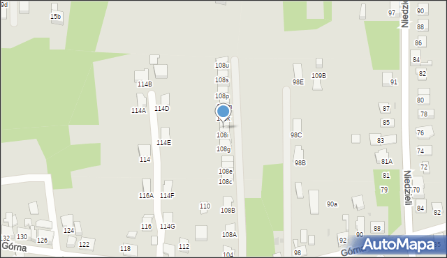 Ruda Śląska, Górna, 108j, mapa Rudy Śląskiej