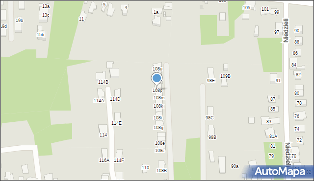 Ruda Śląska, Górna, 108p, mapa Rudy Śląskiej