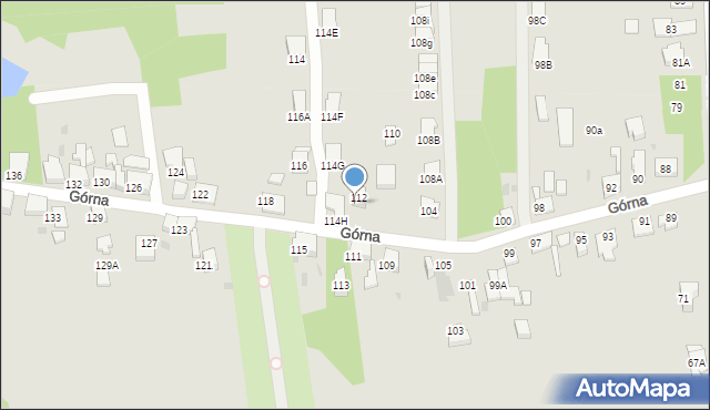 Ruda Śląska, Górna, 112A, mapa Rudy Śląskiej