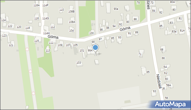 Ruda Śląska, Górna, 99B, mapa Rudy Śląskiej