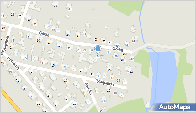 Rudnik nad Sanem, Górka, 34, mapa Rudnik nad Sanem